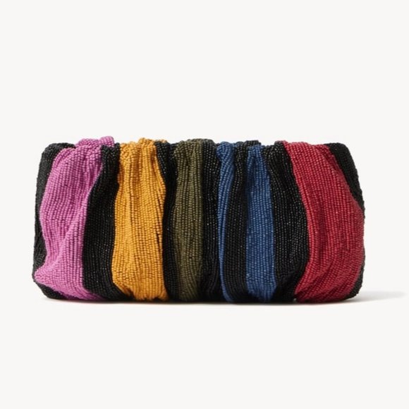 STAUD Beaded Bean Mosaic Stripe Shoulder Bag - Picture 9 of 12